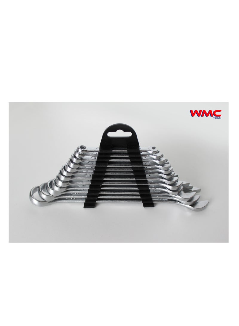 WMC TOOLS 12-Piece Combination Wrench Set (6–14, 17, 19, 22 mm) – Durable Chrome Vanadium Steel Spanners with Plastic Holder for Home & Professional Use - Image 2