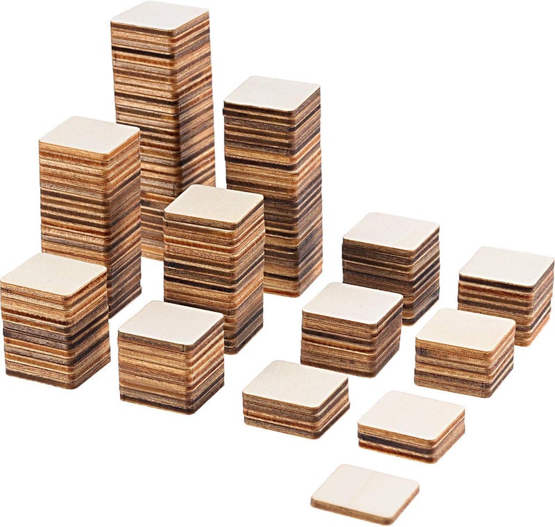 Haoser MDF Board 1 Inch -2.5 mm Thick Wood Squares for Crafts, Unfinished Wooden Cutouts, Wood Slices for Resin Art, Mandala Art, Pyrography, Painting (Set of 50) - Image 2