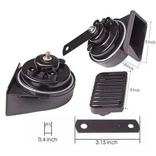 AOLIHAN Car Horn Compatible with Hyundai, 12V Waterproof Snail Horns Loud 125db High/Low Tune (Horn with Plug for Hyundai) - Image 3