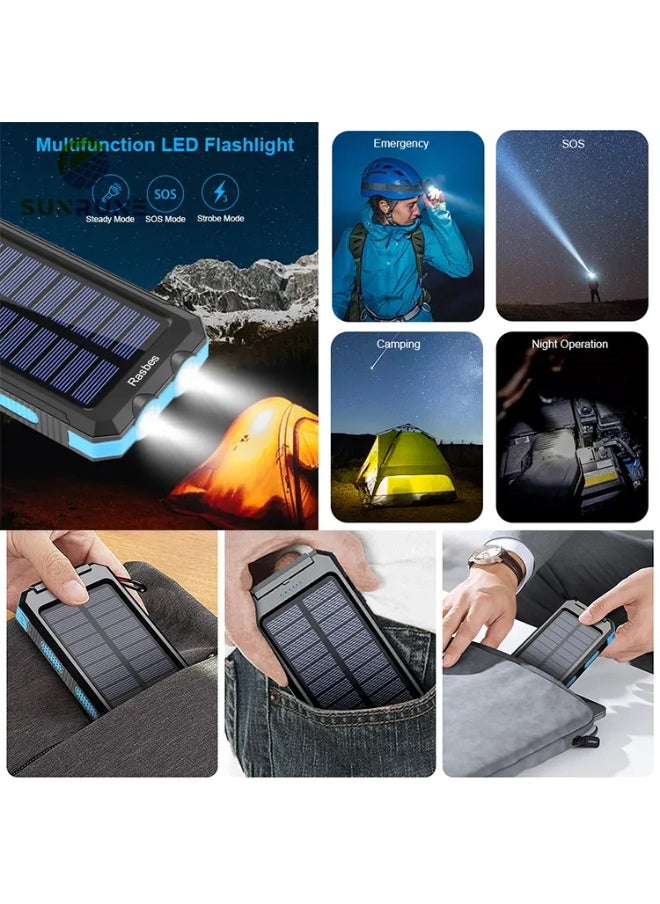 Generic S005 Solar Power Bank with Built-in Torch – Portable Outdoor Charger with Solar Panel and LED Flashlight  - Image 4
