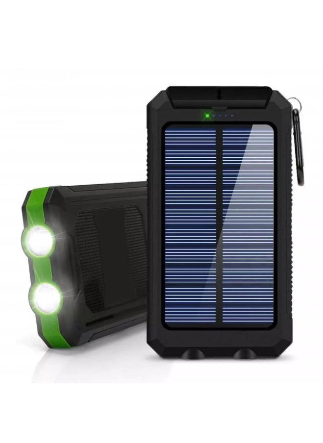 Generic - S005 Solar Power Bank with Built-in Torch – Portable Outdoor Charger with Solar Panel and LED Flashlight - Image 1