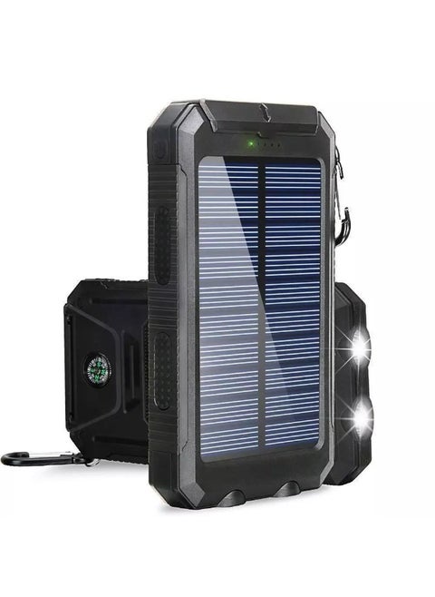 S005 Solar Power Bank with Built-in Torch – Portable Outdoor Charger with Solar Panel and LED Flashlight
