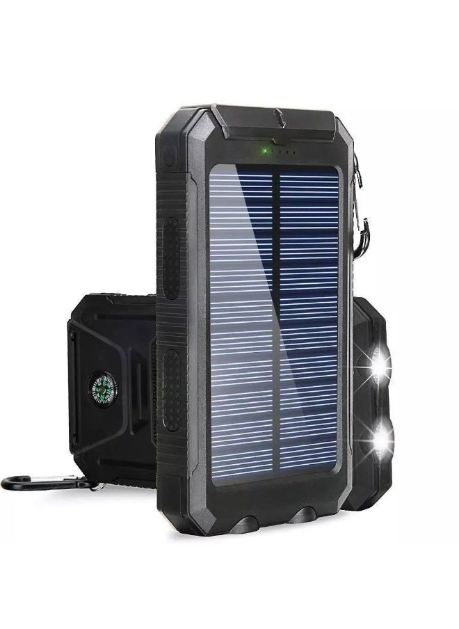 Generic S005 Solar Power Bank with Built-in Torch – Portable Outdoor Charger with Solar Panel and LED Flashlight  - Image 1
