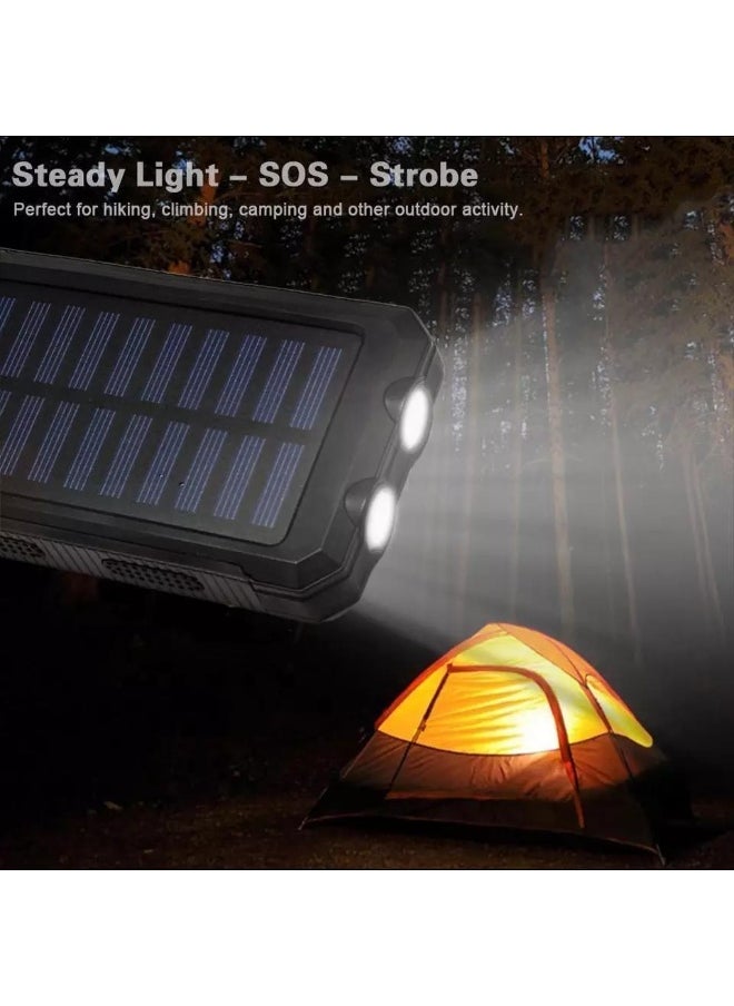 Generic S005 Solar Power Bank with Built-in Torch – Portable Outdoor Charger with Solar Panel and LED Flashlight  - Image 2