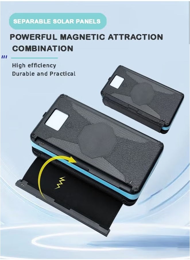 Generic - S005 Solar Power Bank with Built-in Torch – Portable Outdoor Charger with Solar Panel and LED Flashlight - Image 1