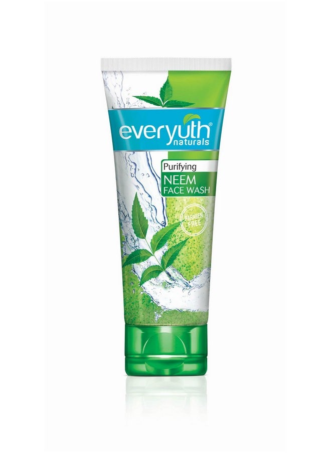 Everyuth - Naturals Purifying Neem Face Wash|Antibacterial Neem & Tea Tree Oil|Hydrated, Clear & Healthy Skin|Paraben Free|100% Soap Free|Oily, Dry, Normal, Combination & Sensitive Skin -150 G - Image 1
