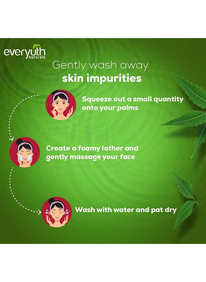 Everyuth - Naturals Purifying Neem Face Wash|Antibacterial Neem & Tea Tree Oil|Hydrated, Clear & Healthy Skin|Paraben Free|100% Soap Free|Oily, Dry, Normal, Combination & Sensitive Skin -150 G - Image 1