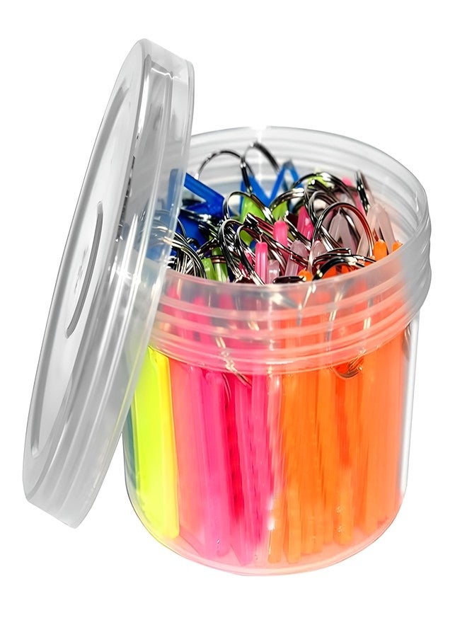 WeKonnect®; Multicolor Keyring & Keychain Key Tags with Name Tag Labels (Made in India) (Pack of 50) - Image 1