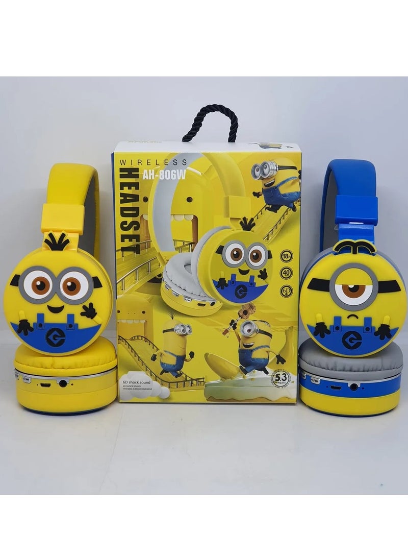 Minions Cartoon Kids Wireless Bluetooth Headphone - Image 4