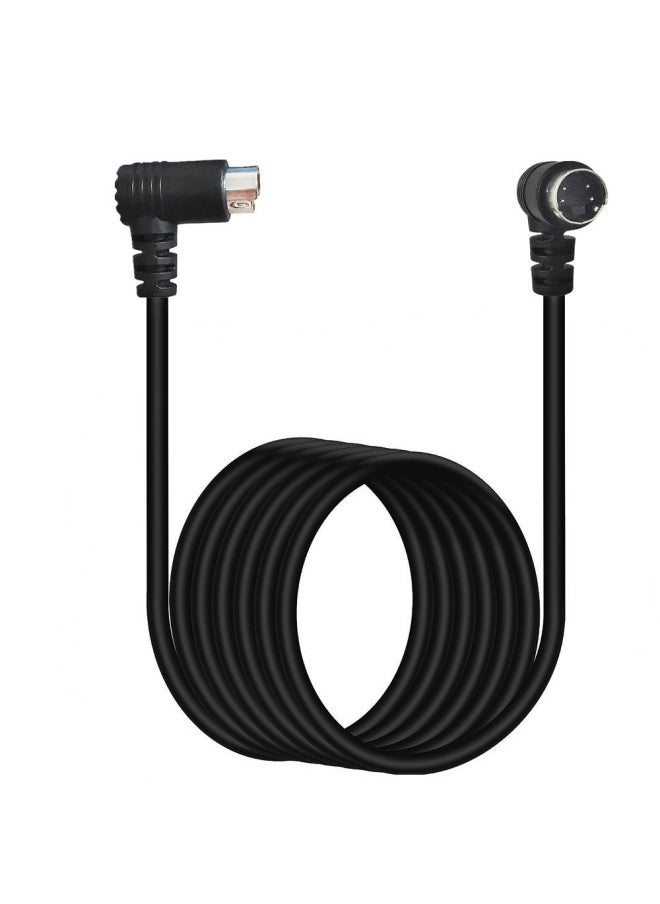 Generic - S-Video Video Cable 4-pin SVHS Camera Home Theater DSS Receiver Video Recorder DVR, PVR-Color:S-vdieo 4p Male Double Bend-Line Length:50cm - Image 1