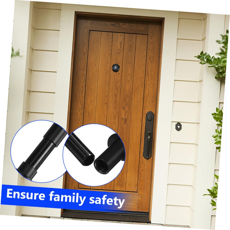 Wide Angle Door Peephole Viewer Stainless Steel Privacy Cover Digital Security Kit - Image 5