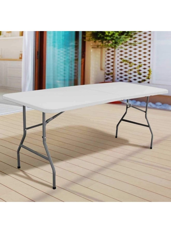 Portable Folding Table with Carry Case and HDPE Top Multi-Purpose Table for Camping, Events, Outdoor Activities and Indoor Use - Image 1