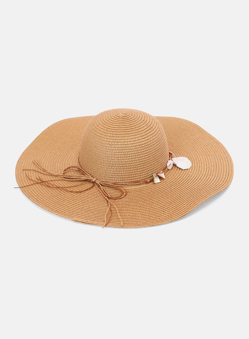 Haute Sauce Women's Bahama Sun Hat - Tan Brown  - Image 4