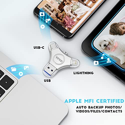 iDiskk App*le Certified iDiskk 1TB iPhone 17 and 16 Photo flashdrive for iPhone Photo Stick USB -C iPad Pro Android Samsung for iPhone 15/14/14 PRO/13/13 PRO/12 pro/12/11, Thumb Drive for iPhone Photos - Image 4