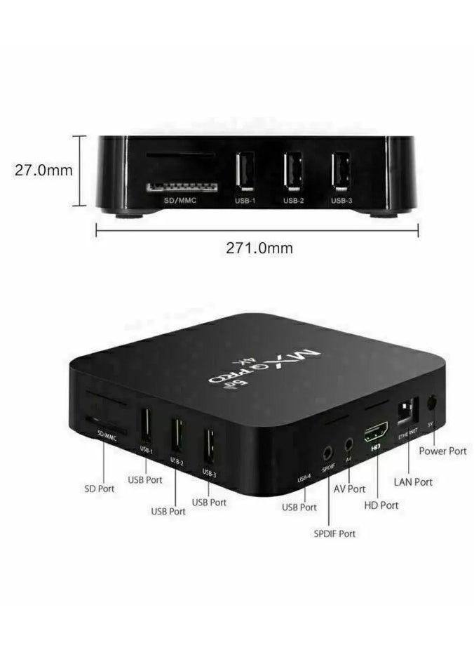 ELTRAZONE MXQ Pro 4K Android 10.0 Smart TV Box – Ultra HD 64Bit Media Player with 5G Dual-Band WiFi, Quad-Core Processor, HDMI Output, USB  AV Support – High-Speed Home Entertainment Streaming Device for YouTube, Netflix  More - Image 4