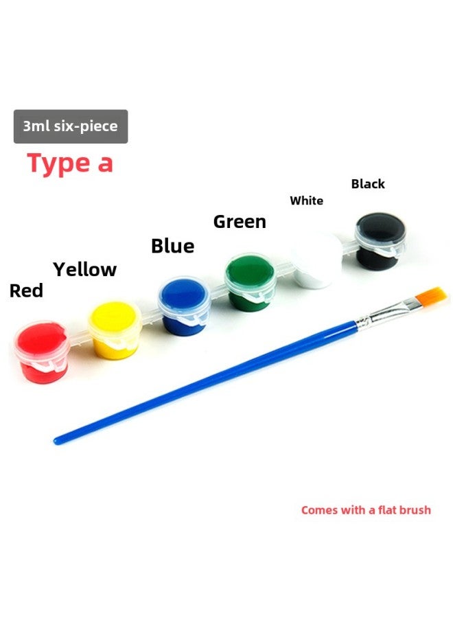 xozgdovg Wooden White Blank Hand Clapper Rattle Sand Hammer Percussion Instrument Children's Handmade DIY Painting Graffiti Coloring Material-Color:Liulian 3ml 【A/1 Flat Brush】】 - Image 1