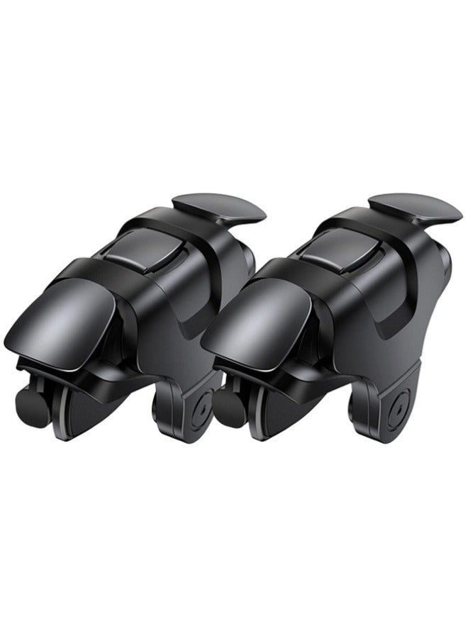 Angola Panda 1 pair of mobile shooting game controllers, PUBG mobile shooting trigger game controller, 2 L1R1 aiming buttons triggered, 4-finger operation, compatible with iPhone and Android phones, supporting PUBG mobile survival rules, Royal Survivor, Key Actions Cod Mobile、Fortnite、 Mobile game controller  - Image 1