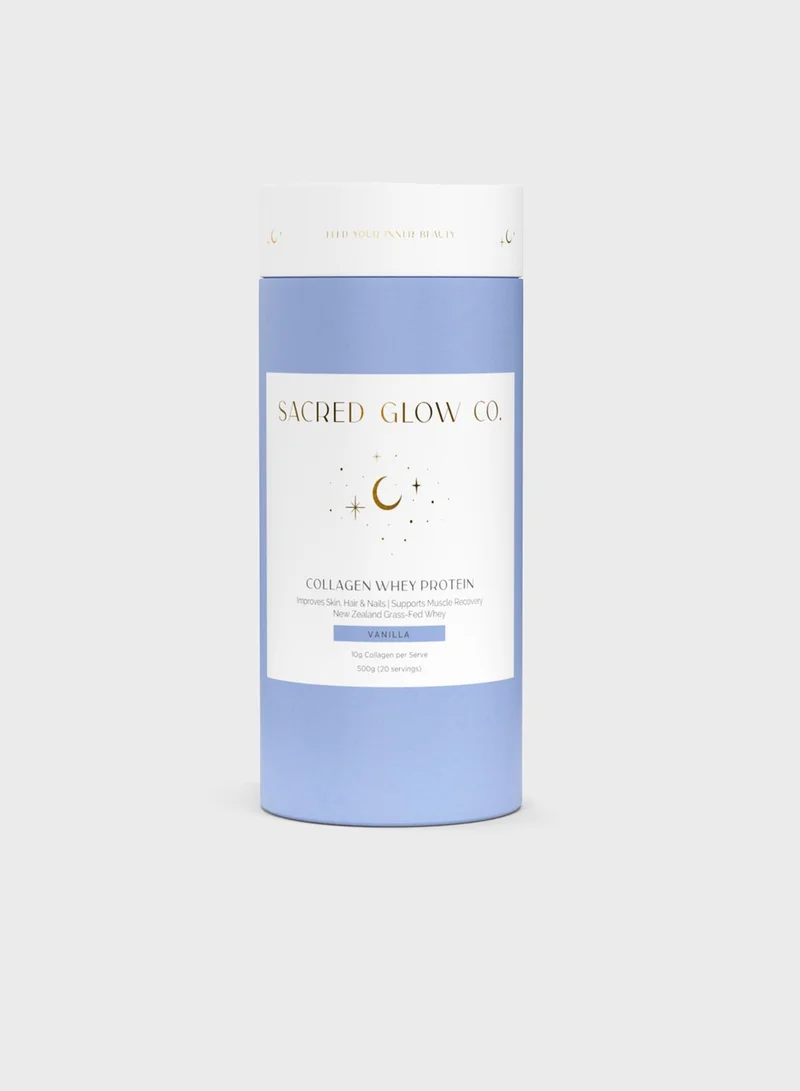 SACRED GLOW CO. Collagen Whey Protein - Natural Vanilla Flavour (20 Servings)