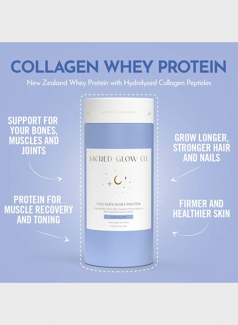 SACRED GLOW CO. Collagen Whey Protein - Natural Vanilla Flavour (20 Servings)