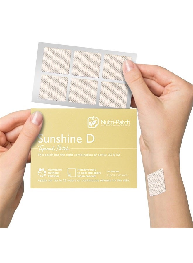 ® Sunshine D Topical Patch,Infused with D3, and Other Wellness Ingredients.Designed to give You a Boost (30/Pack).