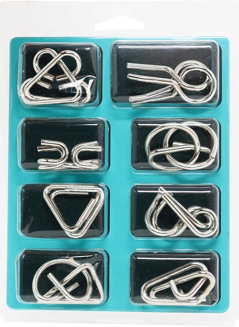 Brain Teasers Metal Wire Puzzle Toys - Assorted Metal Puzzle Toys for Gifts, Party Favors, Prizes, Disentanglement Puzzle, Unlock Interlock Toys IQ Puzzle Brain Teaser Educational Toy Set of 24  - Image 4
