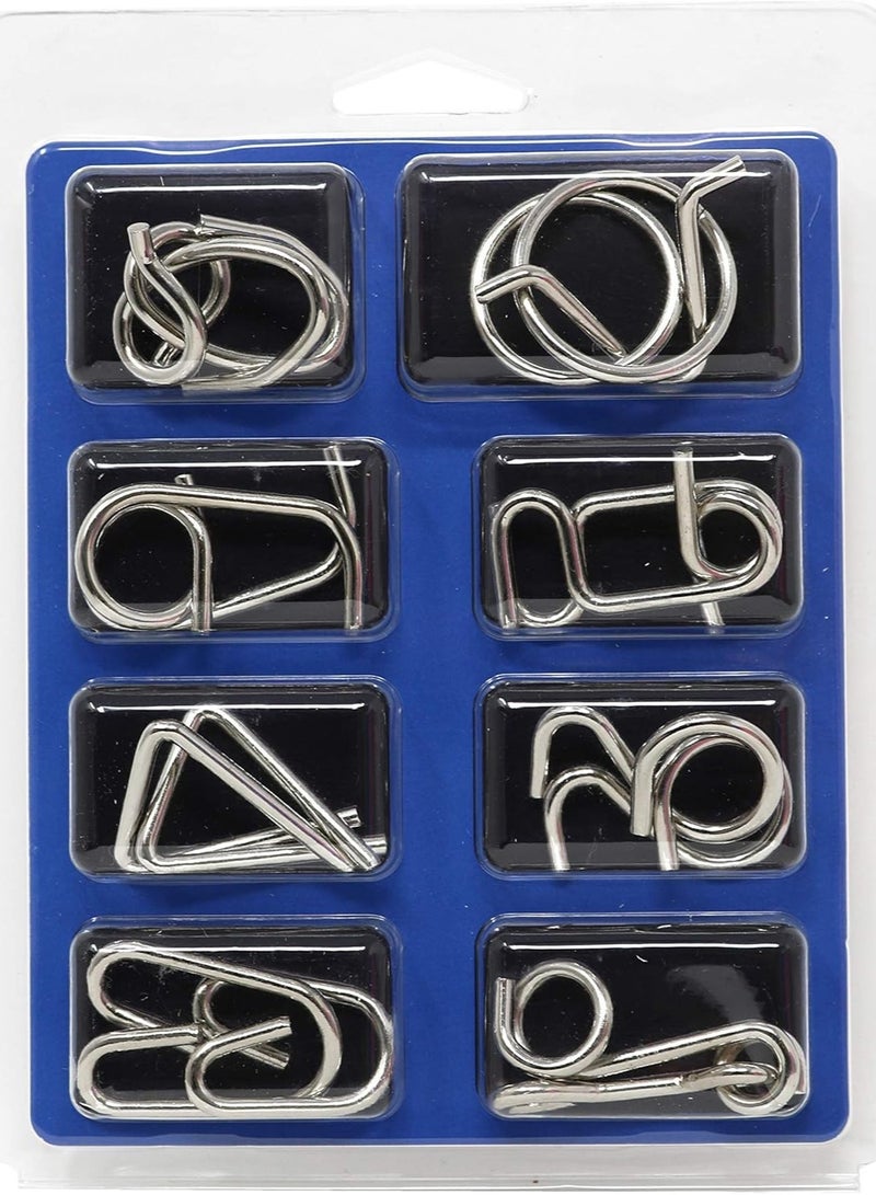 Brain Teasers Metal Wire Puzzle Toys - Assorted Metal Puzzle Toys for Gifts, Party Favors, Prizes, Disentanglement Puzzle, Unlock Interlock Toys IQ Puzzle Brain Teaser Educational Toy Set of 24  - Image 5