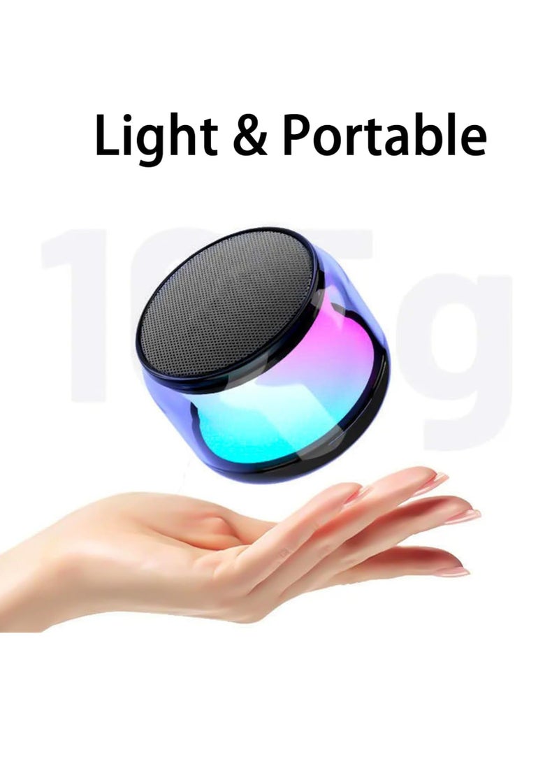 أب ستايل سماعة بلوتوث محمولة مع إضاءة LED RGB – بلوتوث 5.0 لاسلكي، اقتران ثنائي TWS، ودعم بطاقة TF – مثالية للاستخدام الخارجي والسفر والحفلات والتخييم والمزيد  - Image 3