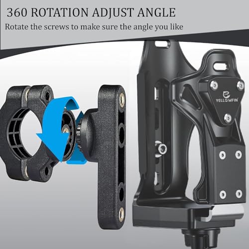 Yellowfin Bike Cup Holder, Motorcycle Water Bottle Holder 360° Rotation Adjust Bicycle Handlebar Water Bottle Cages, Upgraded Expandable Design Drink Holder for Bicycle, Motorcycle, ATV (Extra Large) - Image 3