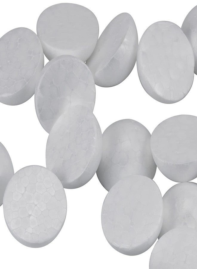 IFAMIO 50 Pack Half Foam Balls 1.6 Inch Half Sphere Solid Blank Foam Balls for Art Decoration Polystyrene Hemispherical Small Craft Foam Balls for Easter Sphere Foam Ball for School DIY Projects - Image 1