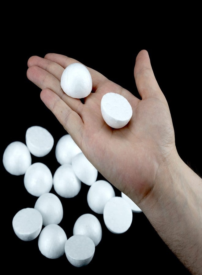 IFAMIO 50 Pack Half Foam Balls 1.6 Inch Half Sphere Solid Blank Foam Balls for Art Decoration Polystyrene Hemispherical Small Craft Foam Balls for Easter Sphere Foam Ball for School DIY Projects - Image 4