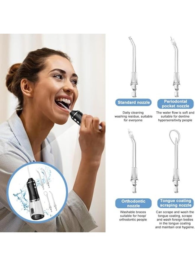 Cordless Water Flosser for Teeth, 380ML Portable Oral Irrigator with 4 Jet Tips & 3 Modes, IPX7 Waterproof Dental Water Flosser for Home and Travel - Image 2