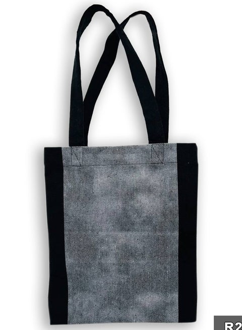 casual printed linen tote bag