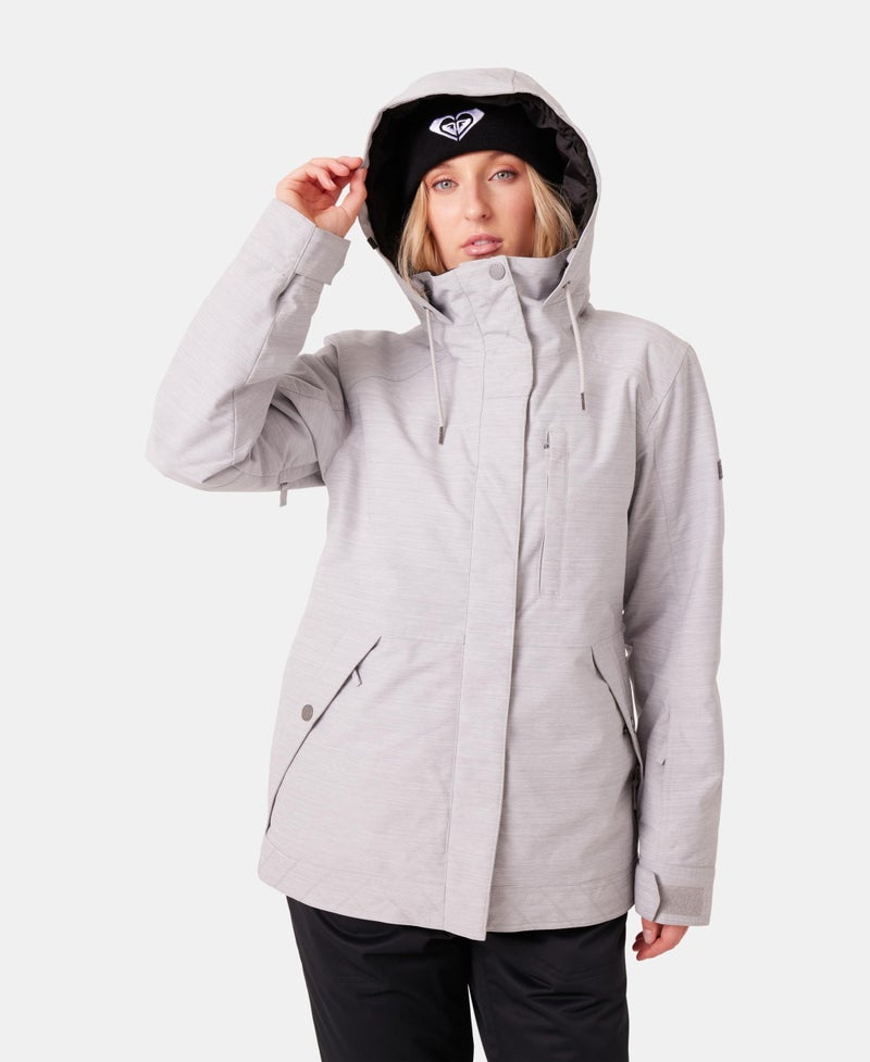 Roxy Women's Billie Jacket – 10K Waterproof Snow Jacket, Tailored Fit, PFAS-Free, Insulated, Ash, Small - Image 2