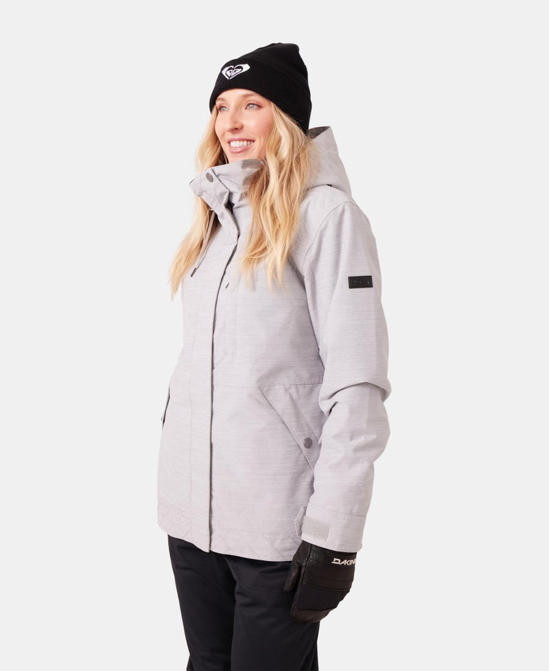 Roxy Women's Billie Jacket – 10K Waterproof Snow Jacket, Tailored Fit, PFAS-Free, Insulated, Ash, Small - Image 4