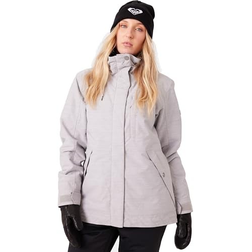 Roxy Women's Billie Jacket – 10K Waterproof Snow Jacket, Tailored Fit, PFAS-Free, Insulated, Ash, Small - Image 1