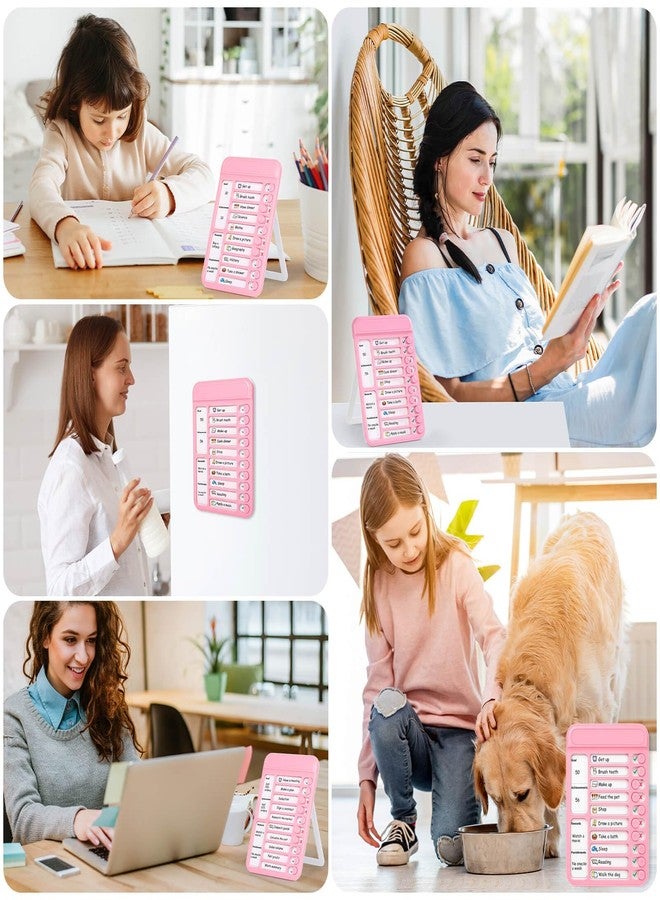 Audab Dry Erase Chore Chart for Kids, Magnetic Checklist Board, My Chores Slider Chart to Do List Board, Routine Reward Chart Schedule Board Task Tracker for Home Refrigerator, Wall, Desk (Pink) - Image 5