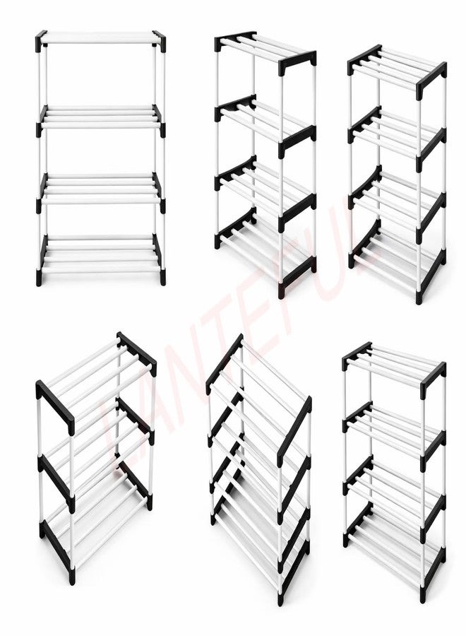 LANTEFUL 4 layer Spice Rack For Your Kitchen | Countertop Spice And Masala Rack Spice Boxes Organizer –Kitchen Stand | Multi Use Wardrobe Bookshelf Collapsible Quick Assembly | Counter Top Organiser | Plastic - Image 3