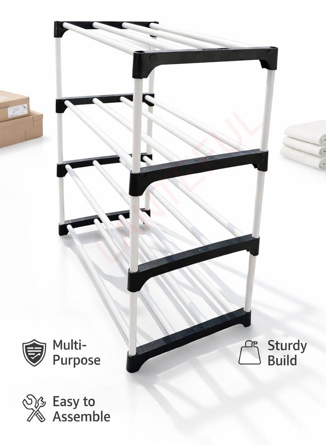 LANTEFUL 4 layer Spice Rack For Your Kitchen | Countertop Spice And Masala Rack Spice Boxes Organizer –Kitchen Stand | Multi Use Wardrobe Bookshelf Collapsible Quick Assembly | Counter Top Organiser | Plastic - Image 4