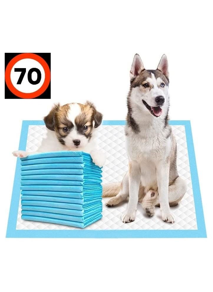 Cherry Medical Supply 70-Pieces Packed in 7 Pouches 60 cm x 90 cm XL Pet Training Pads & Puppy Pads Super Absorbent Pee Pads for Dogs, Leak-Proof Potty Training Pads for Puppies Cats Rabbits Pet Pads  - Image 1