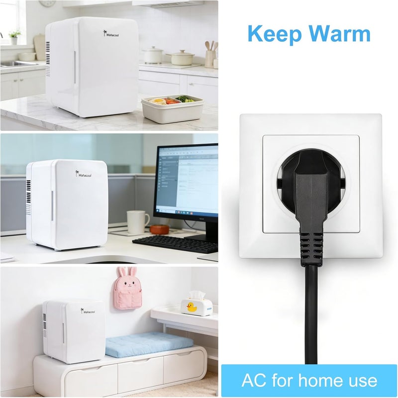 Wahacool 4L Mini Refrigerator, Portable Mini Fridge - Dual Cooling/Warming, Car refrigerators, Ultra-Quiet, Lightweight, AC/DC - Ideal for Car Use, Skincare, Cosmetics, Drinks & Breastmilk Storage - Image 3