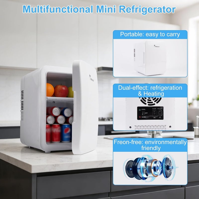 Wahacool 4L Mini Refrigerator, Portable Mini Fridge - Dual Cooling/Warming, Car refrigerators, Ultra-Quiet, Lightweight, AC/DC - Ideal for Car Use, Skincare, Cosmetics, Drinks & Breastmilk Storage - Image 5