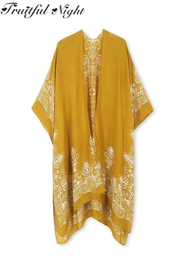 Fruitful Night - Kimonos for Women Swimsuit Coverups Beach Cover Up Swimwear Cardigan Summer - Image 1