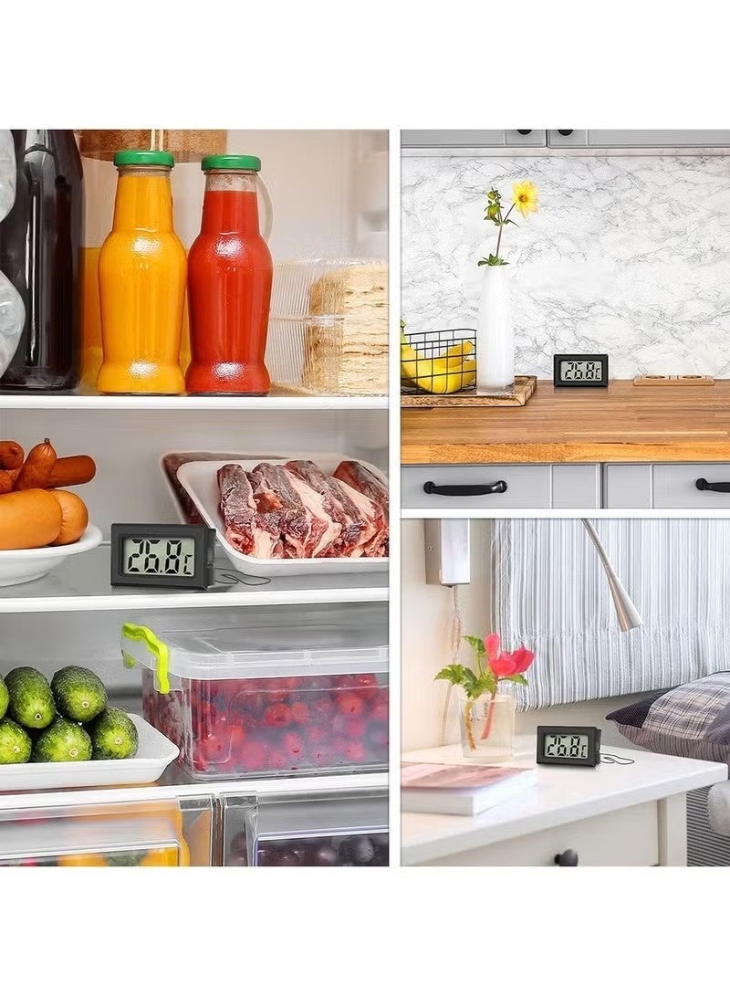 Realfrog 10 x Mini LCD Digital Thermometer with Probe Electronic Temperature Monitor for Aquarium Refrigerator Greenhouse and Car - Image 3