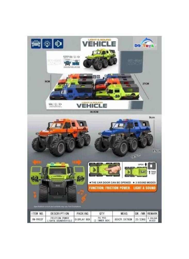 بريميم مجموعة سيارات الوحش المصبوبة - مركبات صغيرة قابلة للسحب للخلف من ٨ قطع للأطفال - Image 1