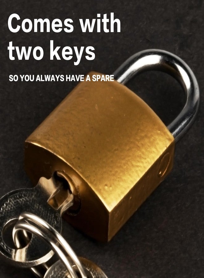 HexinYigjly 12-Pack 20mm Antique Brass D-Shaped Keyed Padlocks - Decorative & Secure Locks with Hardened Alloy Core for Luggage, Gym Lockers, Gift Boxes, Storage & Travel. Compact for Backpacks/Security Cases - Image 4