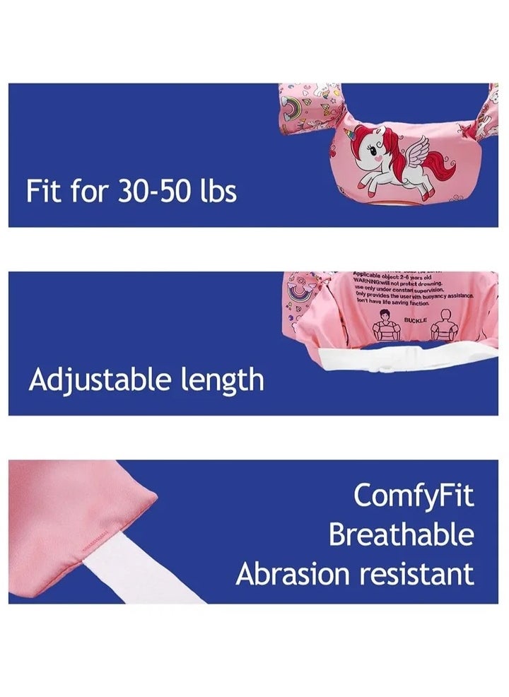 Kids Swim Vest Arm Bands Kids Swim Vest Toddler Swimming Float Vest Baby Buoyancy Safety Swim Aid Kids Learn to Swim Training Jacket for 30-50 Ibs Kids Infant Child 2-6 Years Old  - Image 2