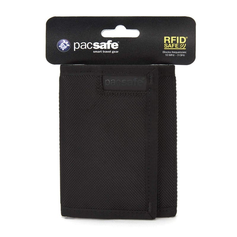 PacSafe Rfidsafe Z50 Rfid Blocking Tri-fold Black Travel Wallet, Black - Image 4