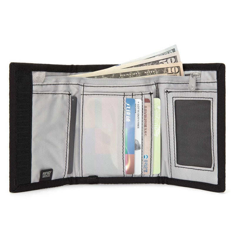 PacSafe Rfidsafe Z50 Rfid Blocking Tri-fold Black Travel Wallet, Black - Image 3