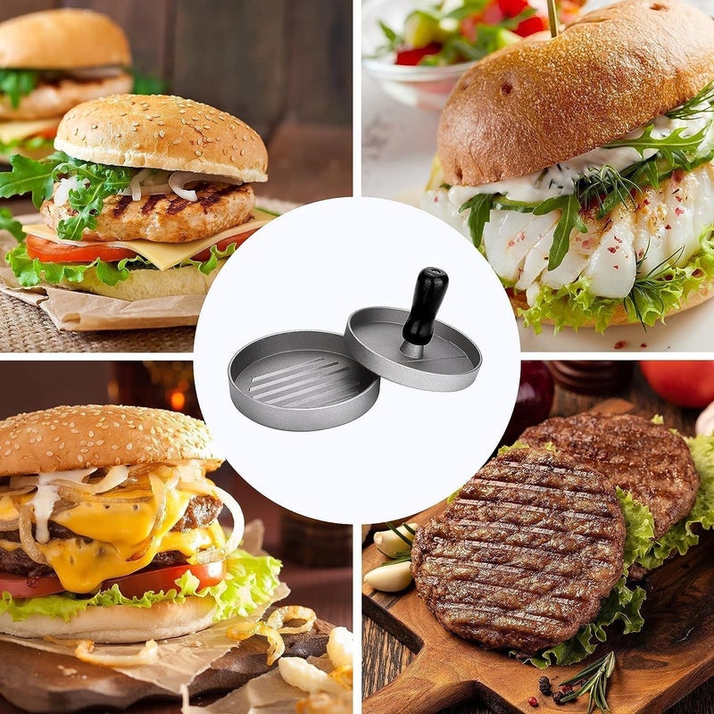 Vichip Vichip Burger Press Hamburger Press Patty Maker 47 inches NonStick Aluminum Burger Press Patty Maker Mold for Barbecue Grill Stuffed Cheeseburger Burger Stuffer  - Image 5