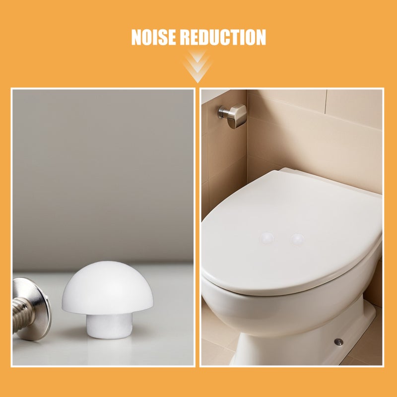 🚽 50 قطعة واقيات غطاء مقعد المرحاض بيضاء ملائمة عالميا لتقليل الضوضاء - Image 4